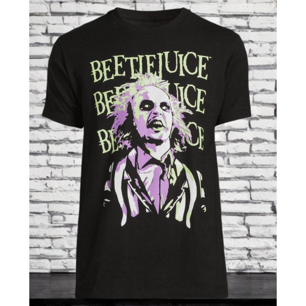 NEW Men's Beetlejuice Graphic T-Shirt Black Size S